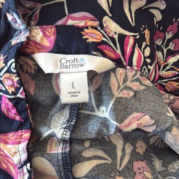 Croft & Barrow Pink and White Ruffled Maxi Skirt - Picture 4 of 4